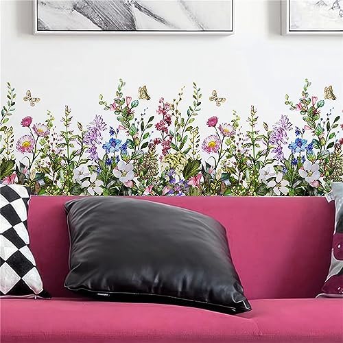 Colorful Flower Butterfly Wall Sticker by Sacinora