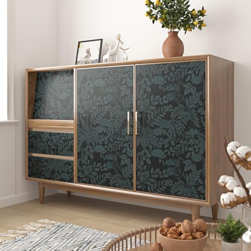 Dark Floral Peel and Stick Wallpaper for Cabinets and Walls