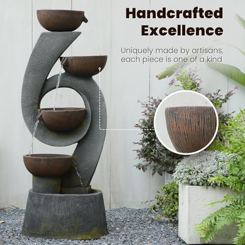 468 H Modern Resin Waterfall Fountain with Light