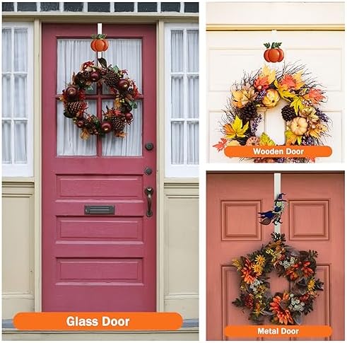2 Pack Halloween Wreath Hangers for Front Door