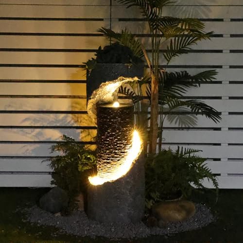 Bumilgar Modern Outdoor Fountain with LED Lights