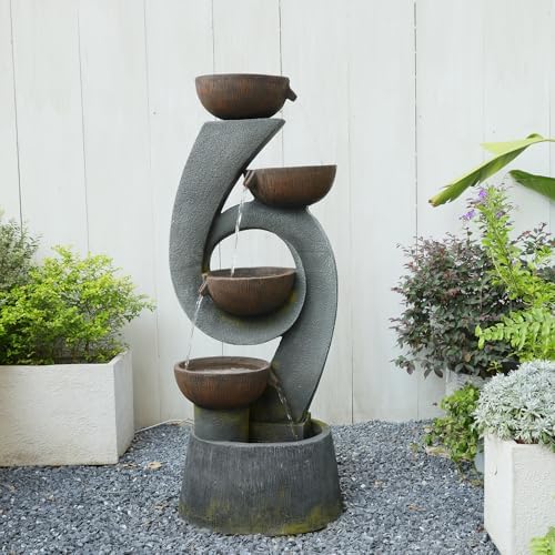 468 H Modern Resin Waterfall Fountain with Light