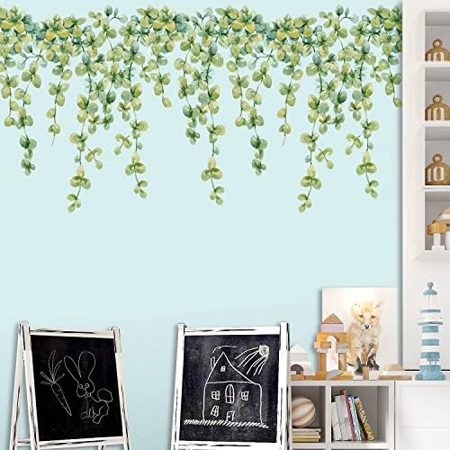 3 Sheet Green Vine Wall Stickers for Room Decor