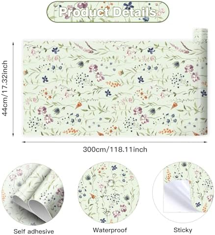 HLNIUC Floral Wall Stickers for Bedroom and Cabinets
