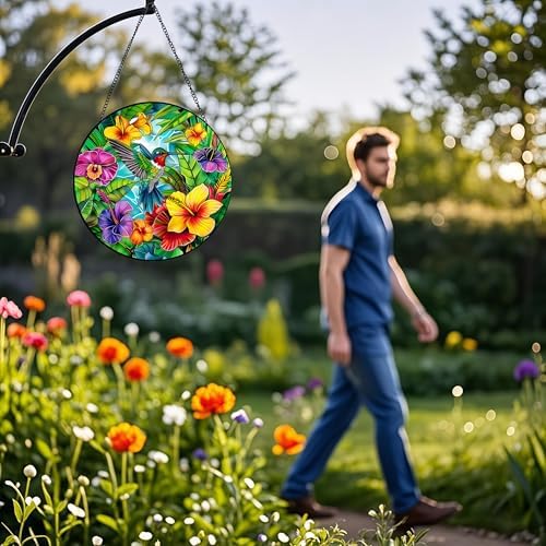 Voyakolo Hummingbird Stained Glass Suncatcher 8