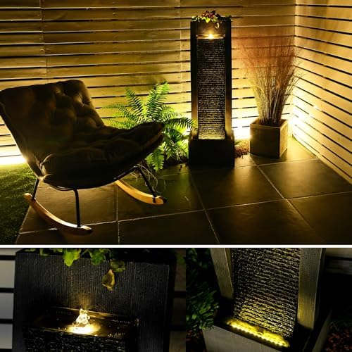 Water Fountain with LED Lights and Pump