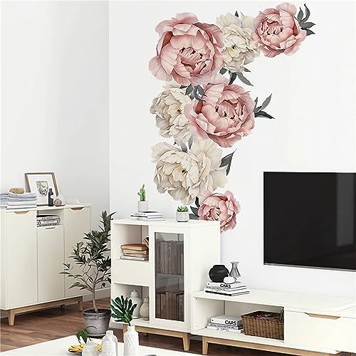 Large Peonies Wall Stickers for Home Decor