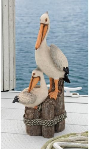 Design Toscano Coastal Decor Pelican Statue 9 Inch Wide