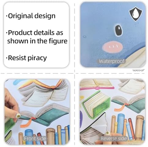 47x29 Inch Whale Wall Decals for School Classrooms