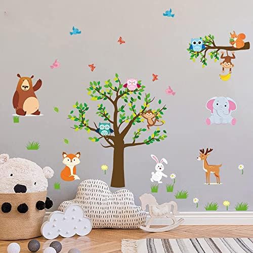 Supzone Jungle Animal Wall Stickers for Kids