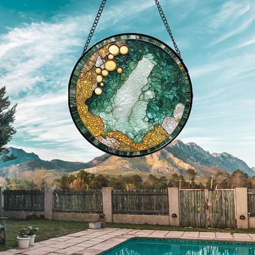 Stained Glass Suncatcher Abstract Window Hanging Decor