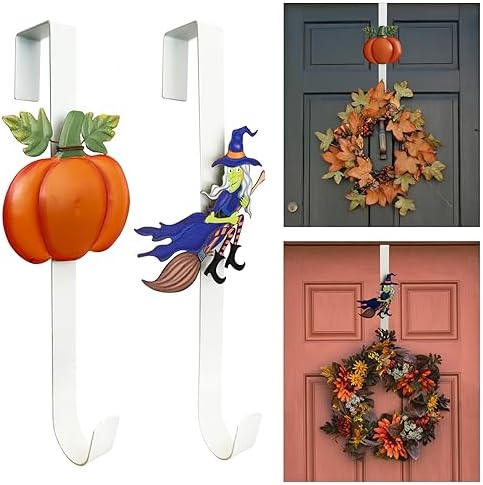 2 Pack Halloween Wreath Hangers for Front Door