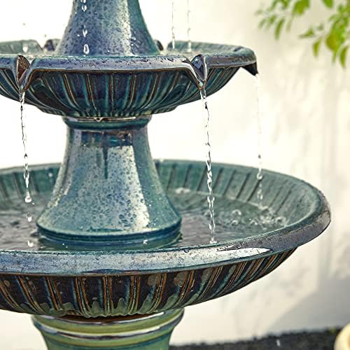 Glitzhome 3 Tier Water Fountain with LED Light