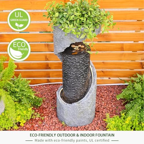 Bumilgar Modern Outdoor Fountain with LED Lights