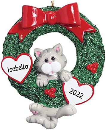 Personalized Cat Ornament 2024 with Name