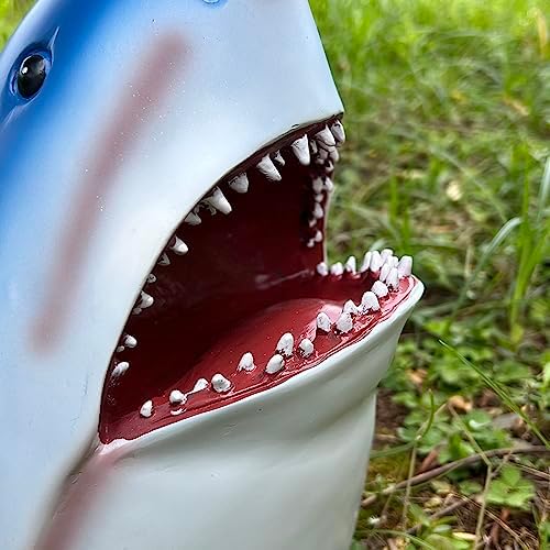 Jxueych Scary Shark Head Outdoor Decor 7 Inches