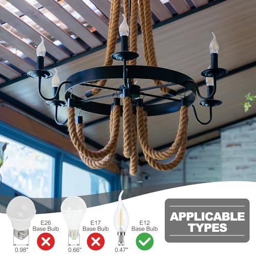 PATIKIL E12 Candle Socket Covers 10Pcs Metal Imitation Copper