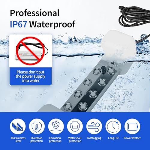 Ultrasonic Mist Maker 6 Head Fogger with Float IP67 Waterproof