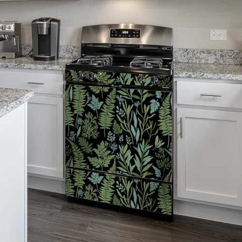 Funlife Peel and Stick Dishwasher Sticker 1125 x2598 2pcs Eden Dark Botanical