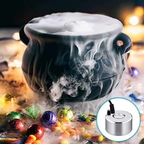 2 Pcs Halloween Mist Maker Foggers with 12 LED Light Flashes