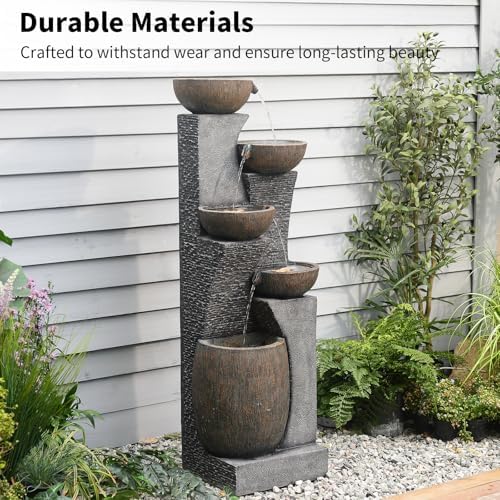 Bumilgar 5-Tier Tall Water Fountain with Warm Lights