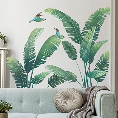 Green Plant Wall Stickers Tropical Rainforest