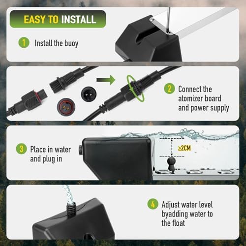 Ultrasonic Fogger Mist Maker 12 Head with 400W Power Supply and Floats