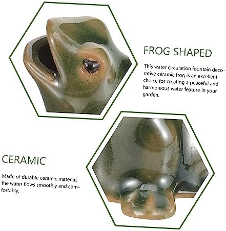 MERRYHAPY Waterfall Frog Outdoor Decor Statue