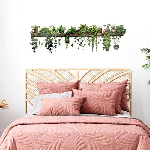 Green Plants Leaves Wall Decals Peel and Stick