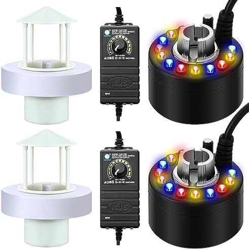 Kanayu 2 Set Halloween Ultrasonic Fogger with LED Lights