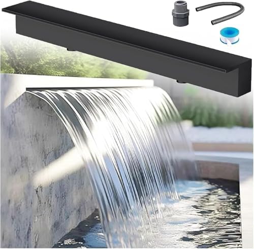 Waterfall Spillway for Pond Fountain 12-72 Inch Heavy Duty Stainless Steel