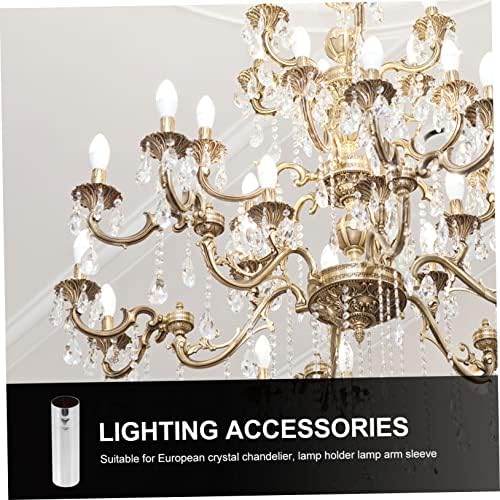 2Pcs Crystal Chandelier Lamp Base Covers for Elegant Lighting Replacement
