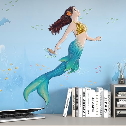 Johns Studio 149 Inch Metal Mermaid Wall Decor