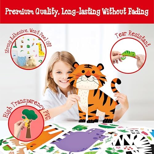 113 PCS Animal Wall Stickers for Baby Room and Classroom
