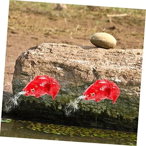 Toddmomy Garden Water Spray Nozzle Ceramic Carp Fountain Decor