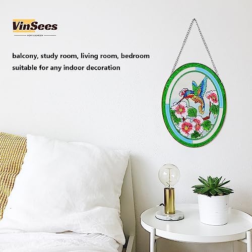 Hummingbird Stained Glass Window Hanging Suncatcher