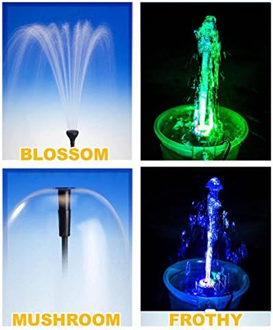 Lewisia Water Fountain Pump Kit with LED Light and Three Water Patterns