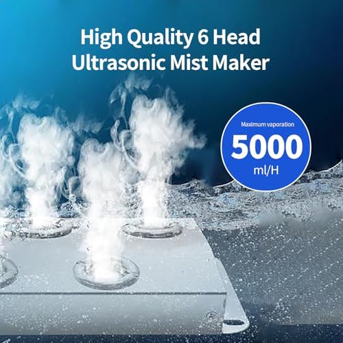 Ultrasonic Mist Maker 6 Head Fogger with Float IP67 Waterproof