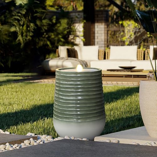 LuxenHome 20 Inch Water Fountain with LED Light