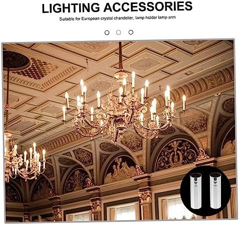 2Pcs Crystal Chandelier Lamp Base Covers for Elegant Lighting Replacement