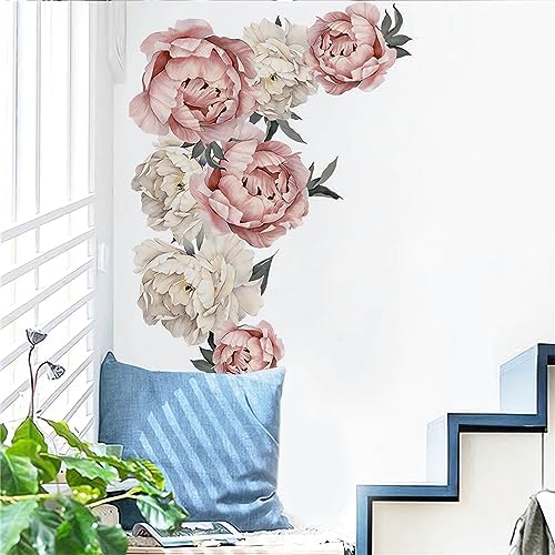 Large Peonies Wall Stickers for Home Decor