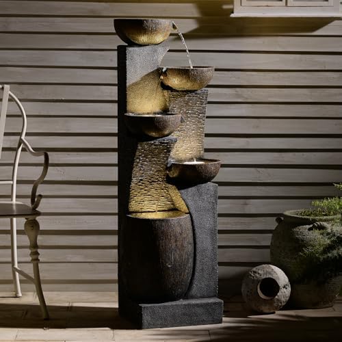 Bumilgar 5-Tier Tall Water Fountain with Warm Lights