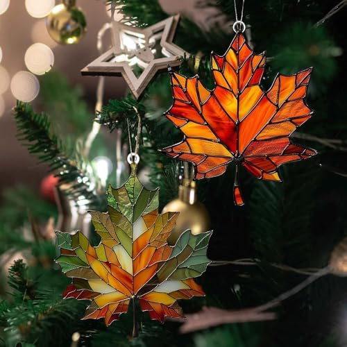 Acrylic Maple Leaf Suncatcher for Window Wall