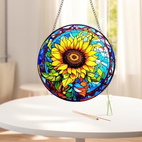 HOTIYOK Sunflower Suncatcher Window Hanging