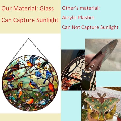 Hummingbird Suncatcher Stained Glass Decor 20cm