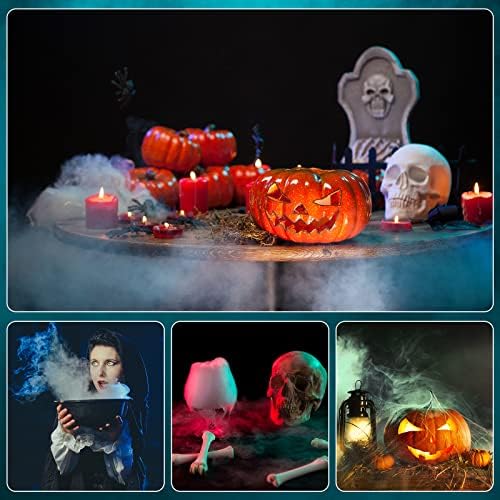 2 Pcs Halloween Mist Maker Foggers with 12 LED Light Flashes