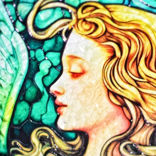 Fairy Angel Stained Glass Window Hanging 8 Inch Suncatcher