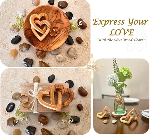 Customized Wooden Interlocking Heart Decor