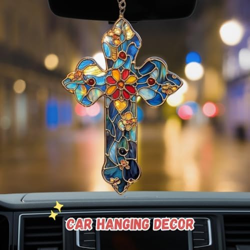 Antkraft Flower Faux Stained Suncatcher Window Ornament