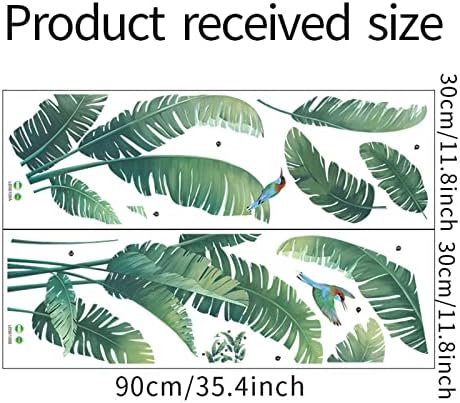 Green Plant Wall Stickers Tropical Rainforest